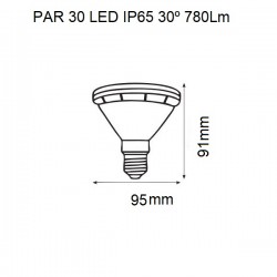 PAR30 LED 10W/3000K/E27